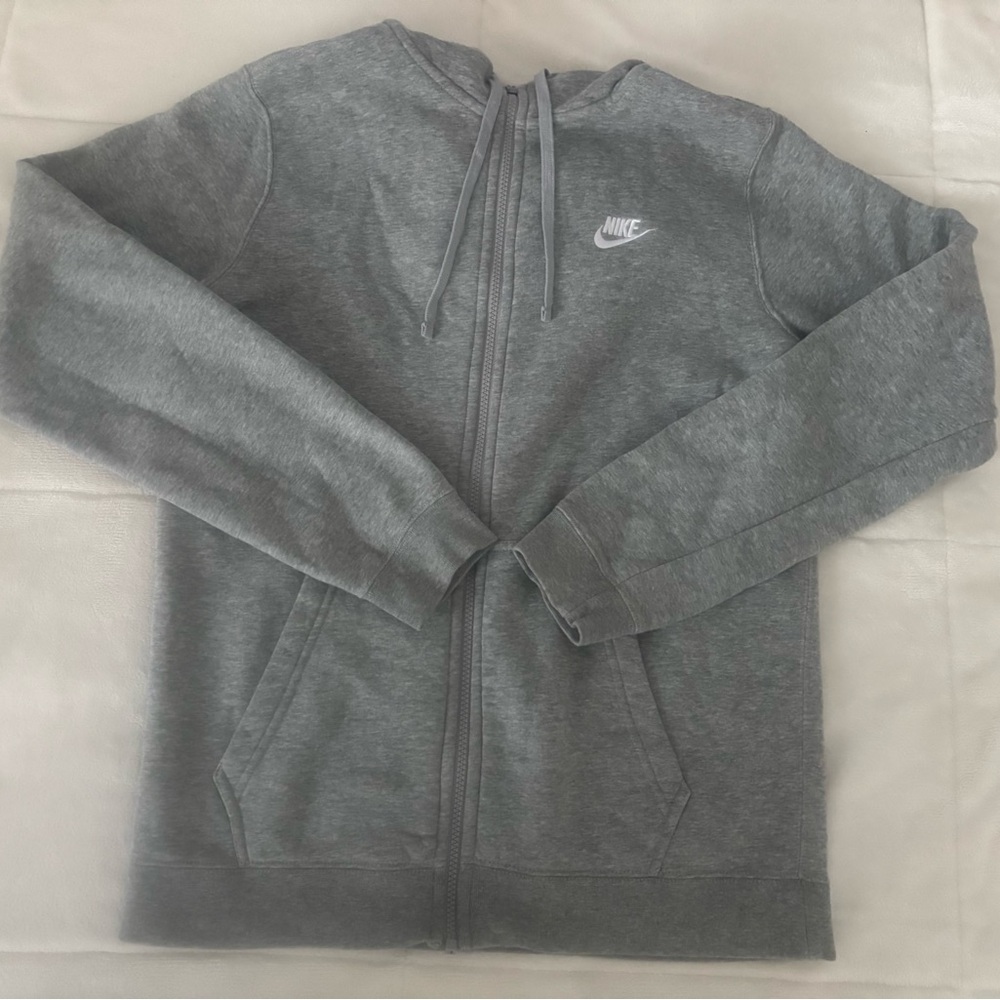 Nike Heather Gray Full-Zip Sweatshirt